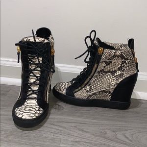 Giuseppe Zanotti Snake Skin Wedges